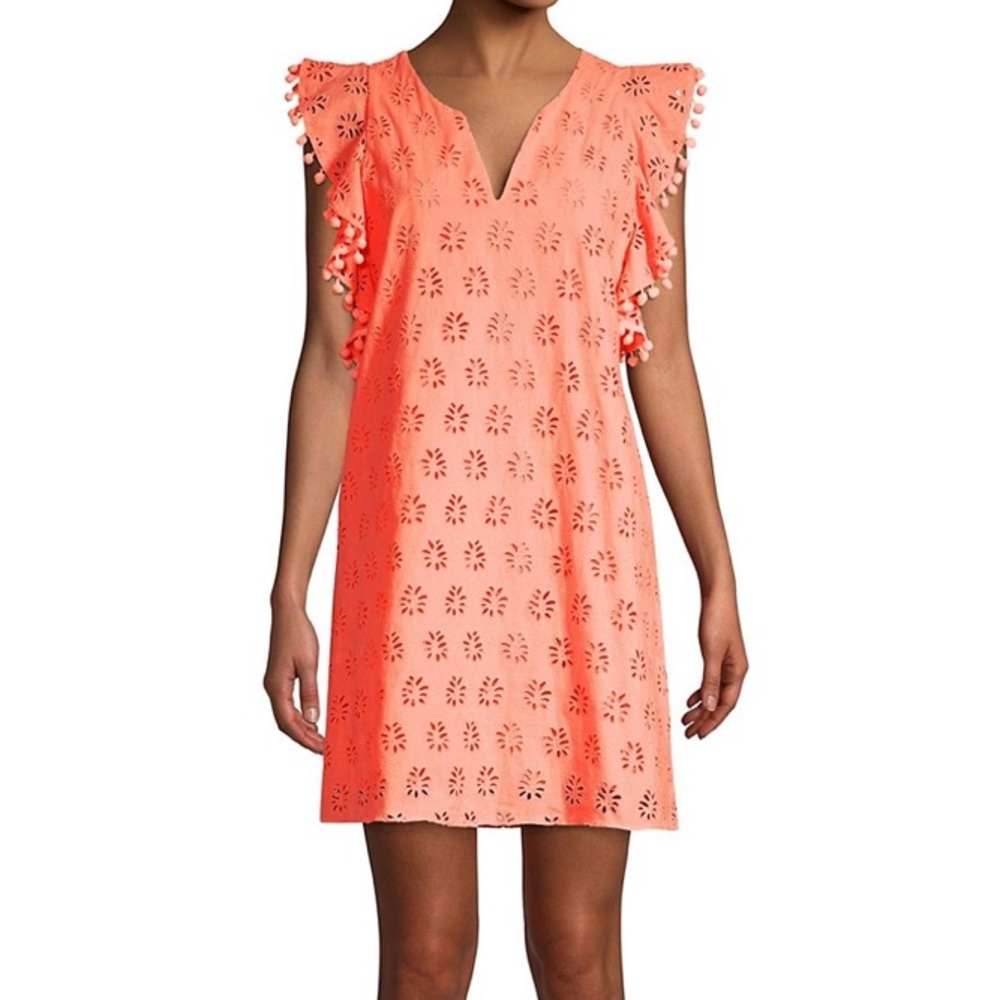 Lilly Pulitzer Astara Pom-Pom Eyelet Shift Dress